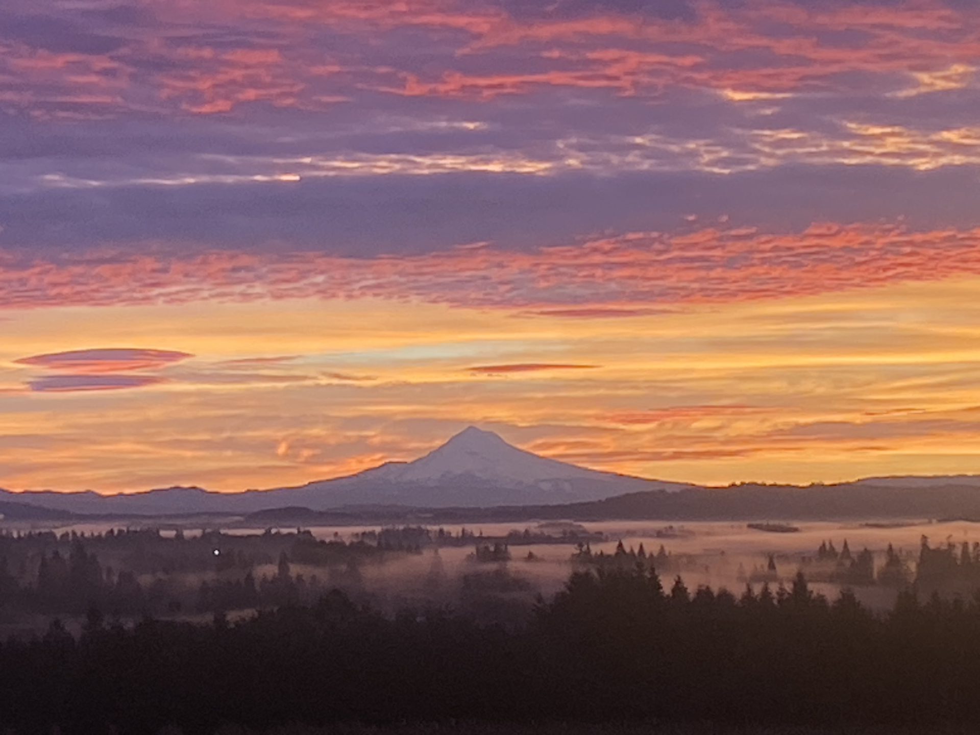 Sunset view of mountain
